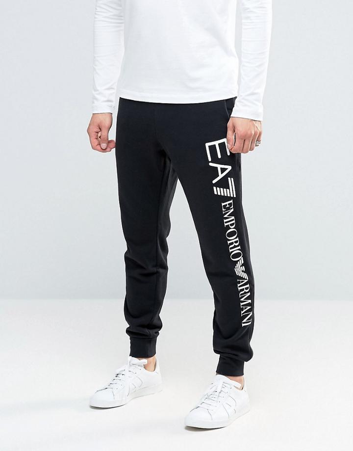 Emporio Armani Ea7 Joggers With Side Logo In Black - Black