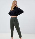 Asos Design Petite Ultimate Jersey Peg Pants-green