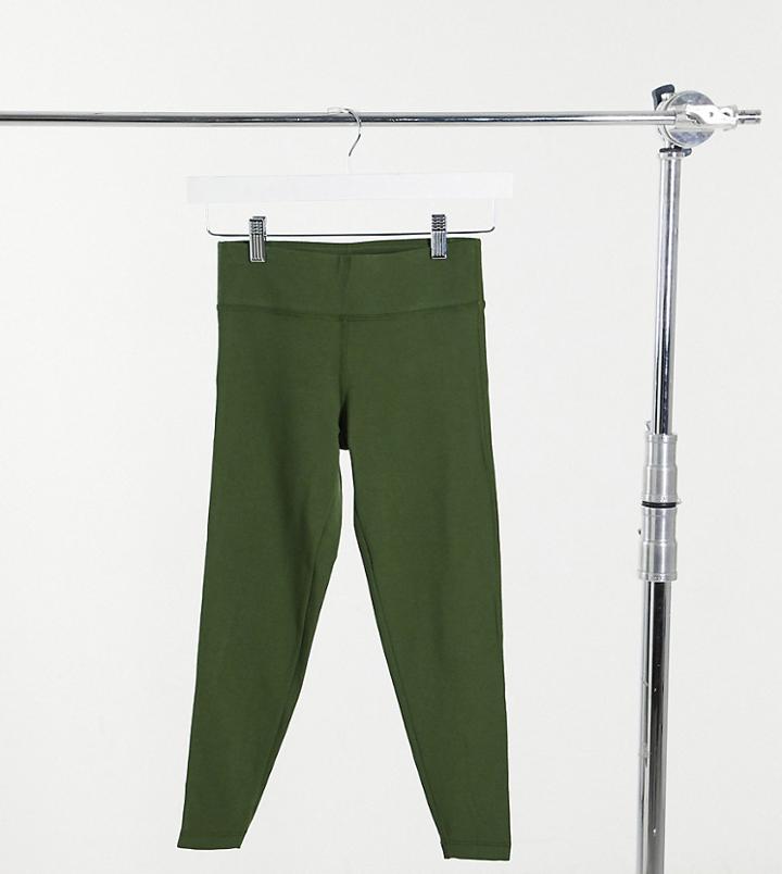 Asos 4505 Petite Icon Legging In Cotton Touch-green