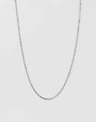 French Connection 3mm Curb Chain Necklace In Silver