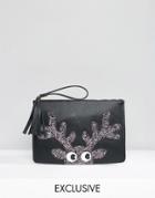 Lydc Exclusive Glitter Reindeer Clutch Bag - Black