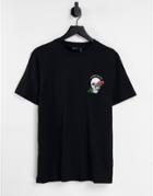 Asos Design T-shirt In Black With Skull Chest Print