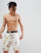 Quiksilver Highline Zen Scallop 19 Swim Shorts In Multi Print - Multi