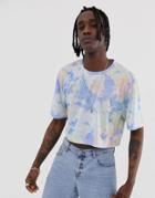 Urban Threads Festival Tie Dye Cropped T-shirt-multi