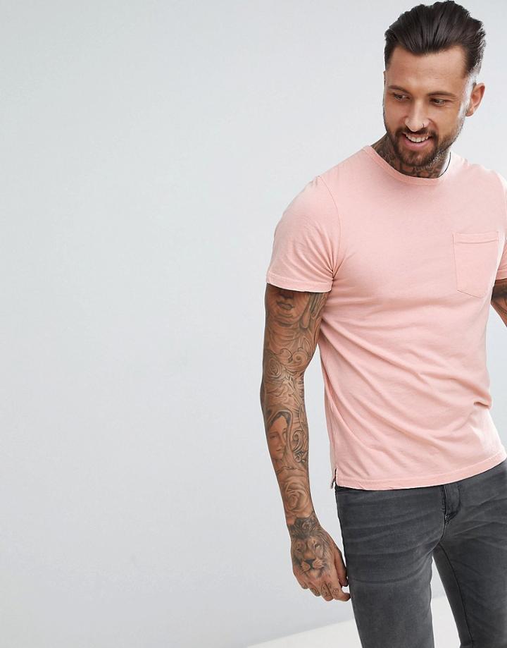 Another Influence Oversized Washed Pocket T-shirt - Pink