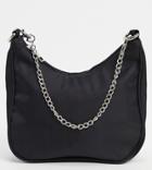 Glamorous Exclusive 90s Shoulder Bag In Black Nylon With Chain Strap