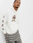 Tommy Jeans 6.0 Limited Capsule Hoodie With Repeat Crest Logo In White - White