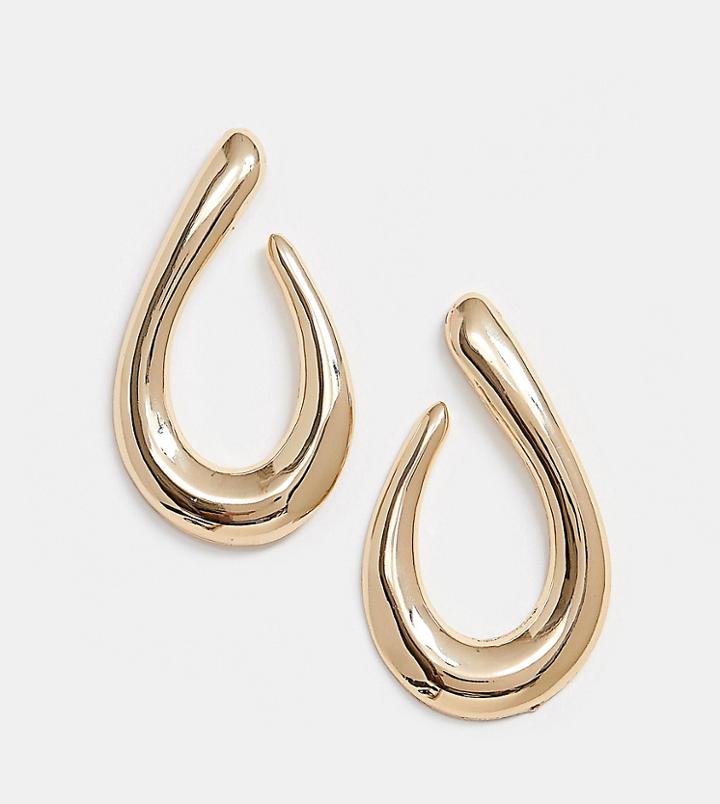River Island Teardrop Earrings In Gold - Gold
