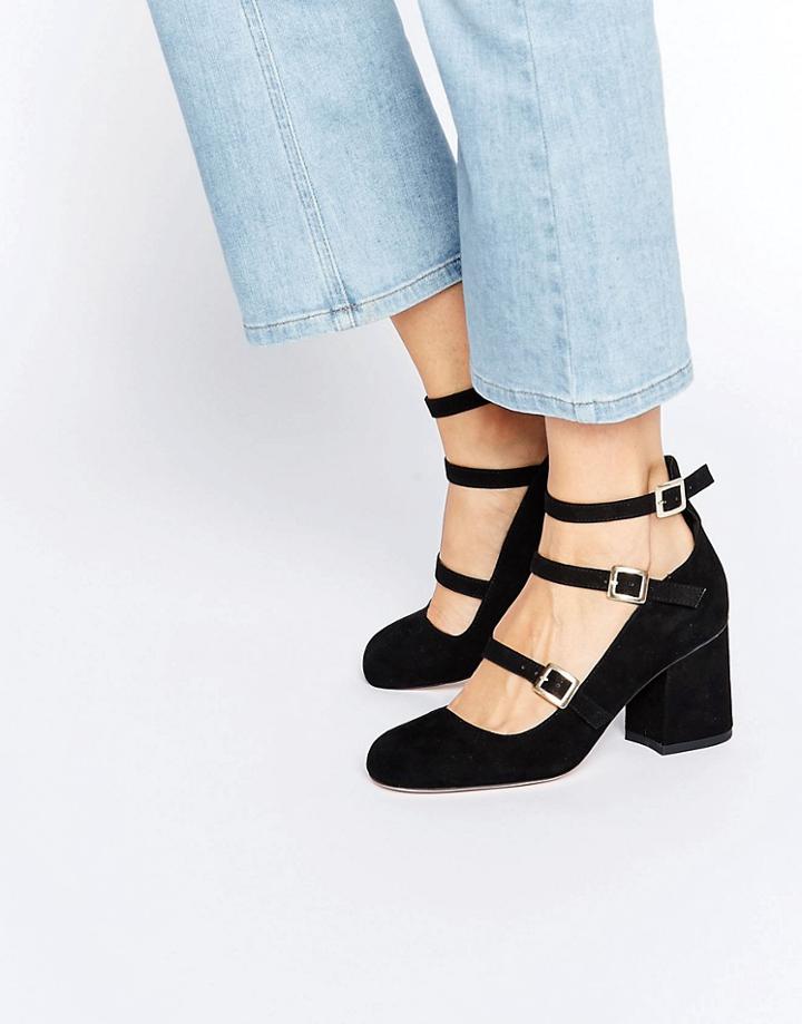 Asos Sylvir Mutli Buckle Heels - Black