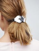 Asos Plaited Metal Barette Hair Clip - Silver