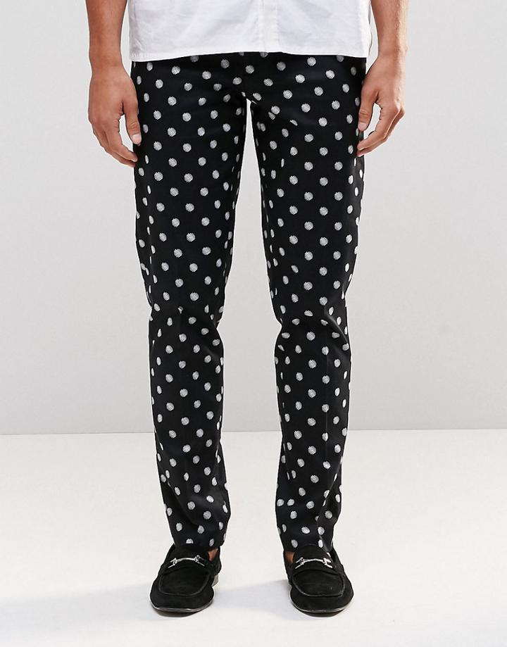 Asos Skinny Smart Pants In Print - Multi