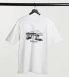 Reclaimed Vintage Inspired Unisex Landscape Print T-shirt In White