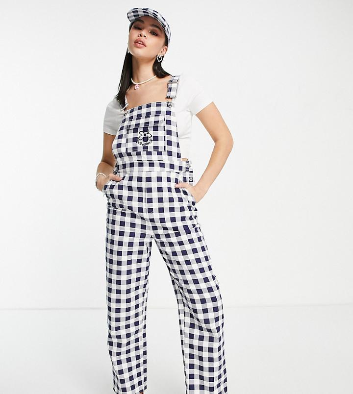 Collusion Gingham Overalls-multi