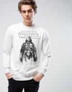 Pull & Bear Star Wars Sweatshirt In White - White