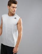 Adidas Training Sleeveless T-shirt In Gradient In Gray Cd9002 - Gray