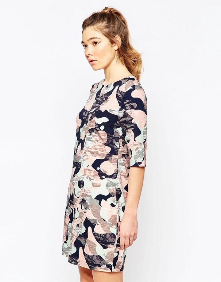 Sugarhill Boutique Amelia Dress In Camo Print - Multi