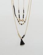 Ashiana Multi Layered Necklace With Tassle Detail