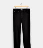 Topman Tall Relaxed Jeans In Black