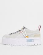 Puma Mayze Chunky Sneakers In Off White