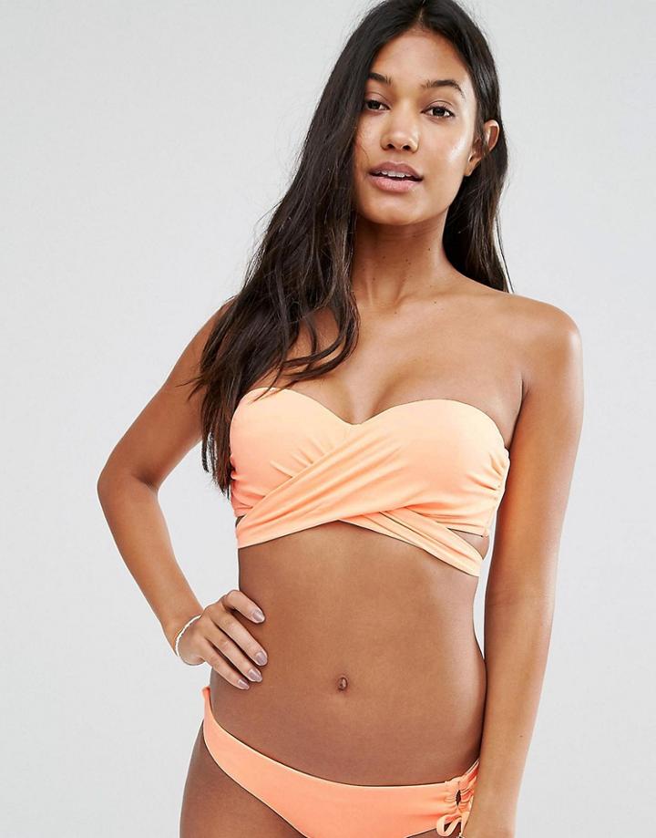 Seafolly Wrap Front Bikini Top - Orange