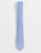 Asos Design Textured Tie In Blue-blues