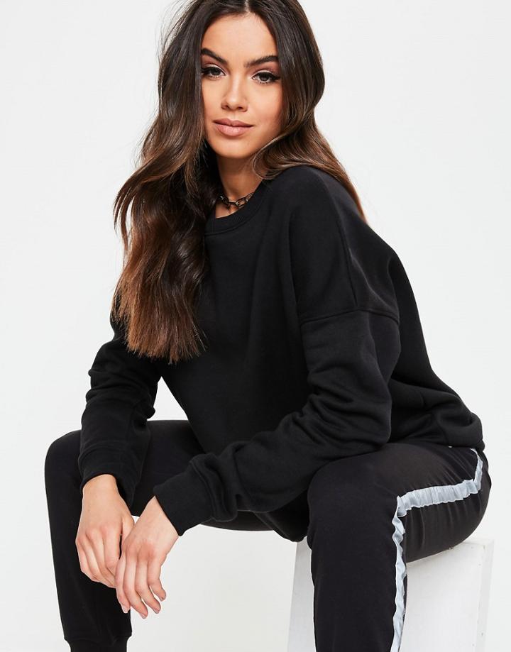 Missguided Oversized Basics Sweatshirt In Black