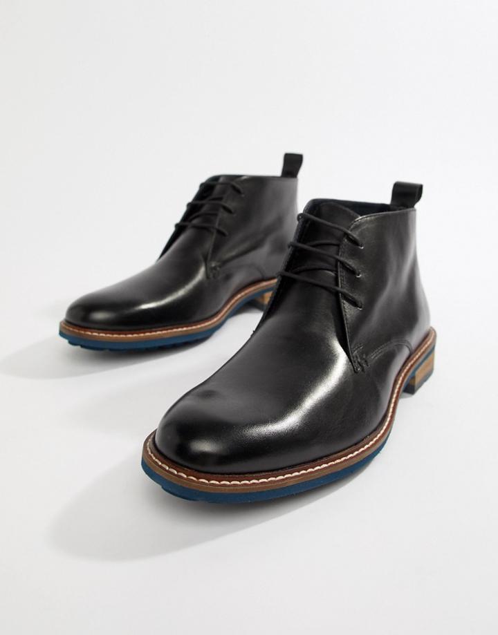 Silver Street Chunky Lace Up Boot In Black - Black