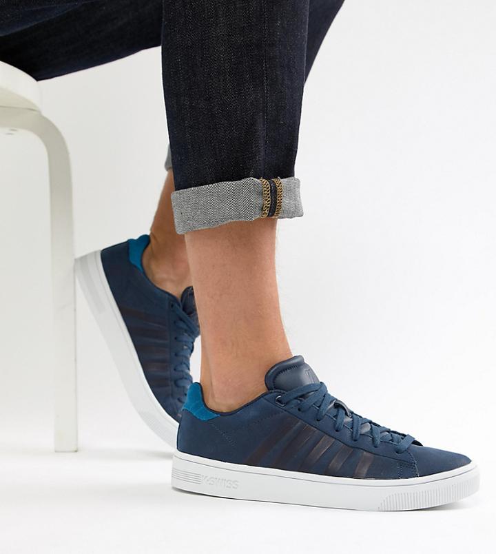 K Swiss Court Frasco Sneaker In Navy And White - Navy