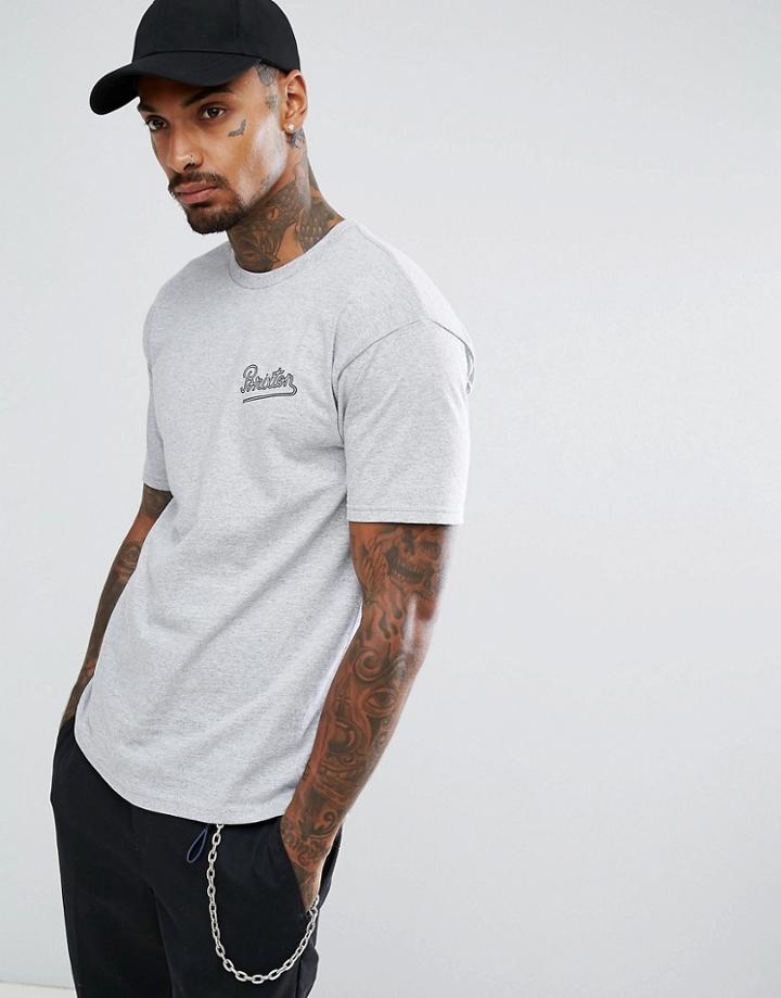 Brixton Hammond T-shirt With Small Logo - Gray