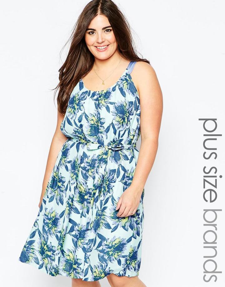 Junarose Dress In Tropical Flower Print - Aop