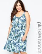 Junarose Dress In Tropical Flower Print - Aop