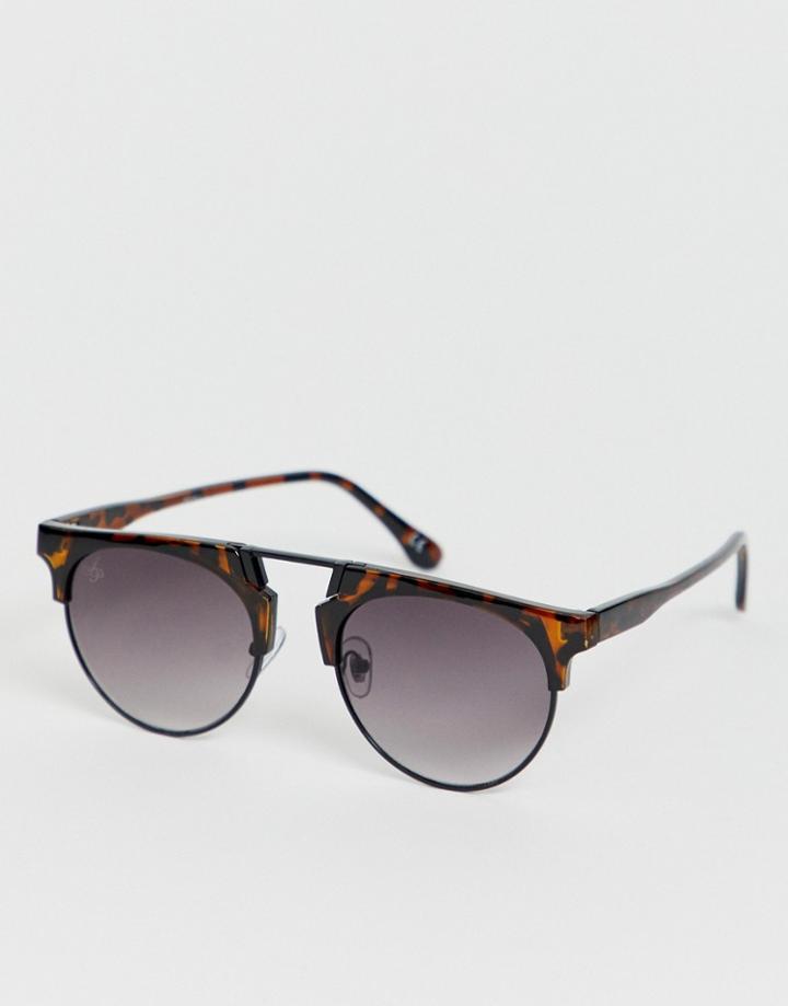 Jeepers Peeper Retro Sunglasses In Tort - Brown
