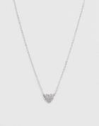 Ted Baker Pave Crystal Heart Pendant Necklace - Silver