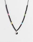 Classics77 Til Sunrise Yin Yang Beaded Necklace In Black