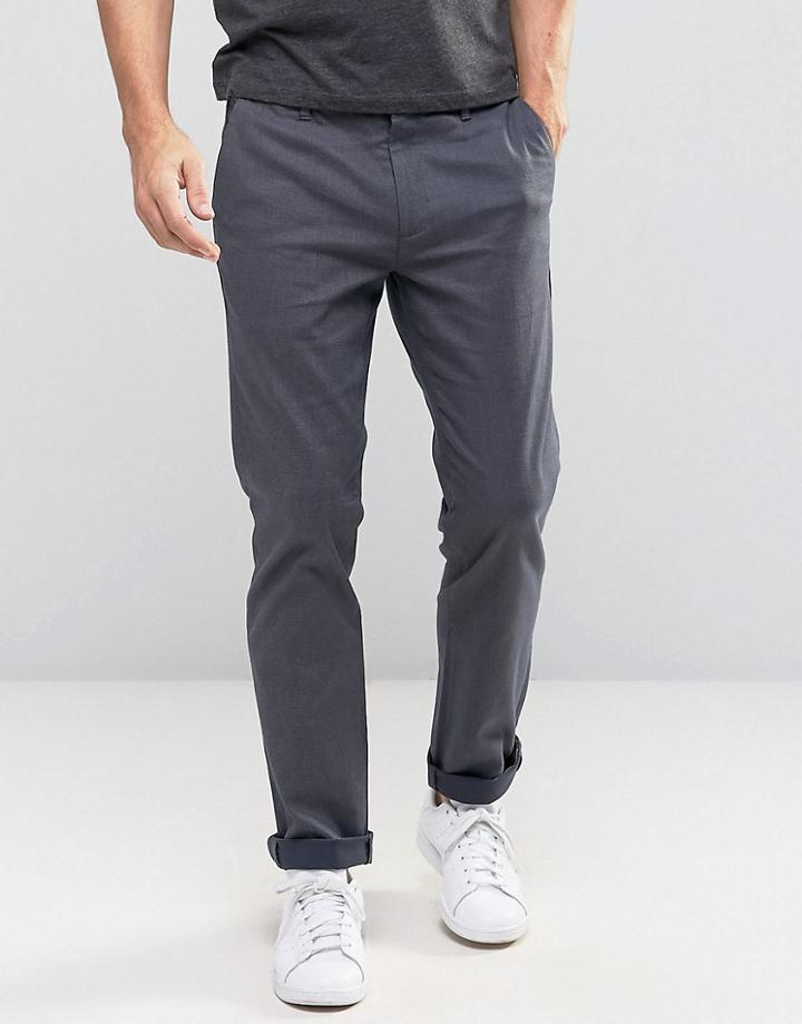 Ted Baker Slim Brushed Cotton Pant - Navy
