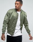 Alpha Industries Lightweight Reversible Ma-1 Vf Bomber Jacket In Green / Camo - Green