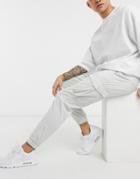 Jack & Jones Intelligence Cargo Pants With Cuff In Light Gray-grey