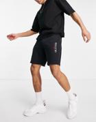 Hollister Modern Tech Logo Sweat Shorts In Black