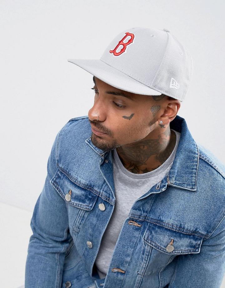 New Era 59fifty Low Profile Fitted Cap Boston Red Sox - Gray