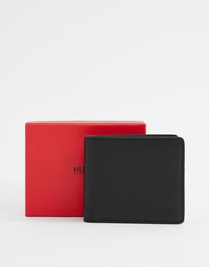 Hugo Subway Leather Coin Wallet In Black