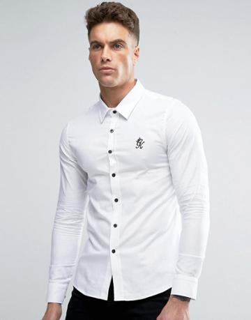 Gym King Shirt In Skinny Fit - White