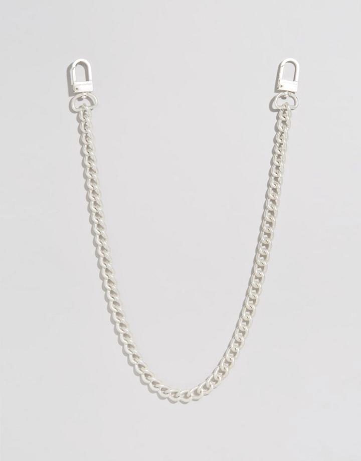 Chained & Able Chunky Jean Chain In Worn Silver - Silver