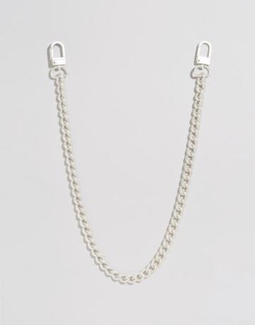 Chained & Able Chunky Jean Chain In Worn Silver - Silver