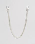 Chained & Able Chunky Jean Chain In Worn Silver - Silver