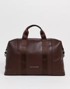 Smith & Canova Leather Carryall In Brown