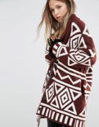 Moon River Cardi Coat - Red
