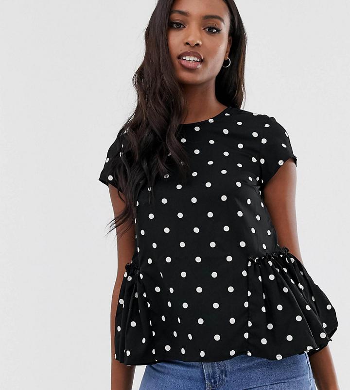 Vero Moda Tall Polka Dot Smocked Top