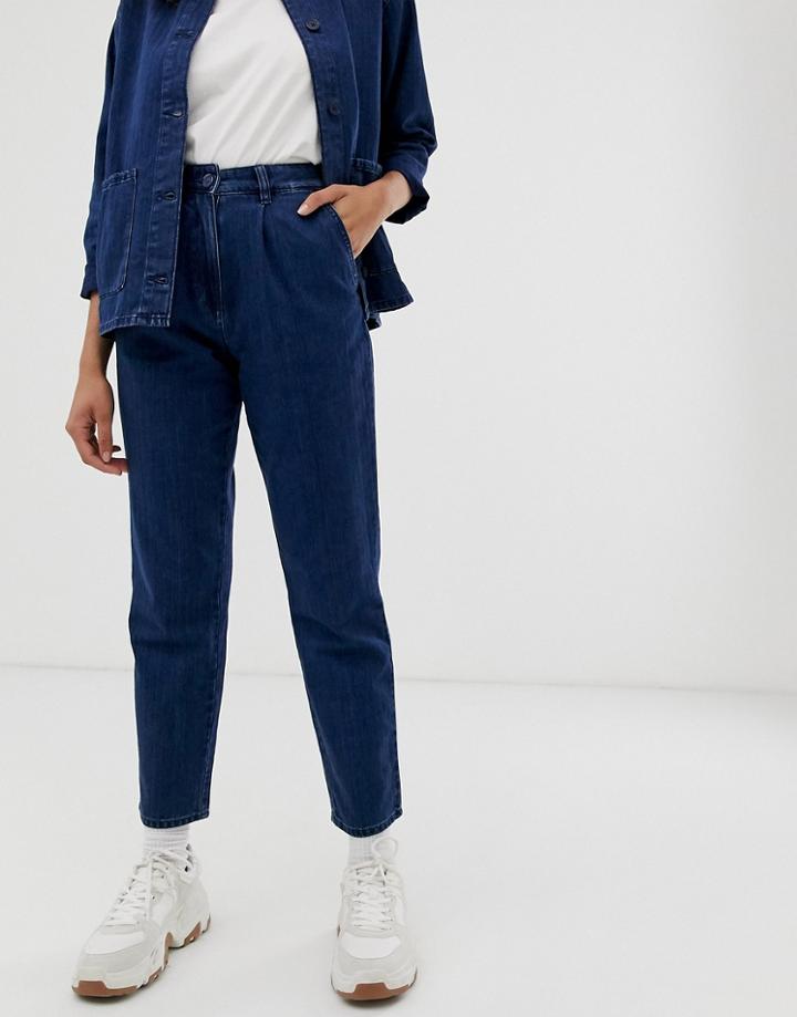 Monki Two-piece Peg Denim Pants In Blue - Blue