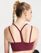 People Tree Yoga Crop Top In Organic Cotton - Part Of A Set-red