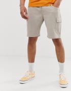 Brooklyn Supply Co Cargo Shorts In Stone-brown